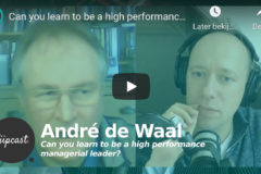 Can you learn to be a high performance managerial leader